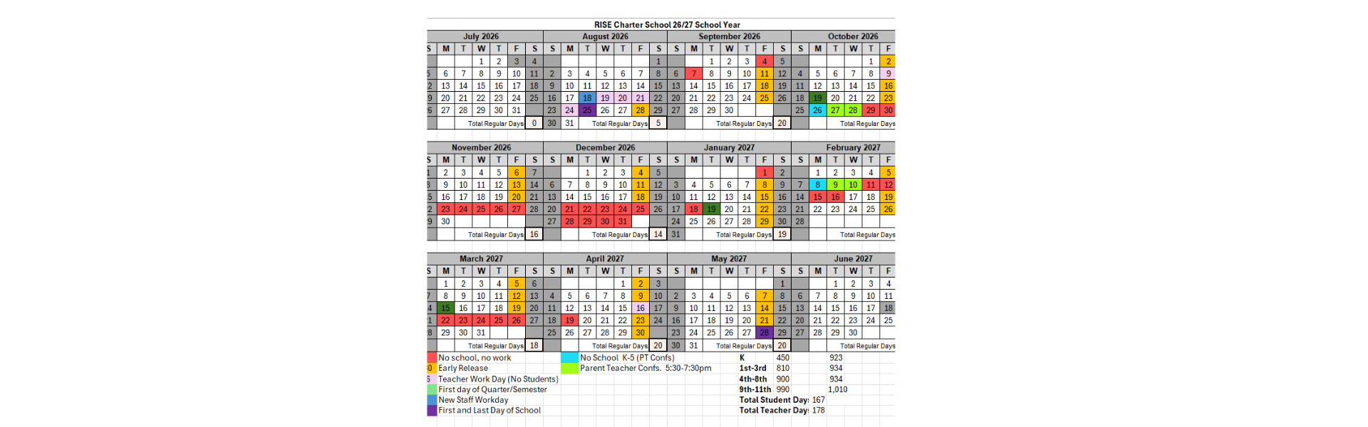 26-27 Instructional Calendar